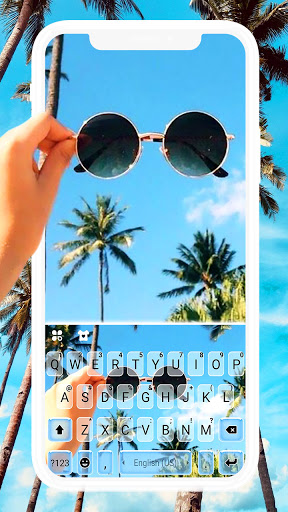 Android application Sunglass Holiday Keyboard Back screenshort
