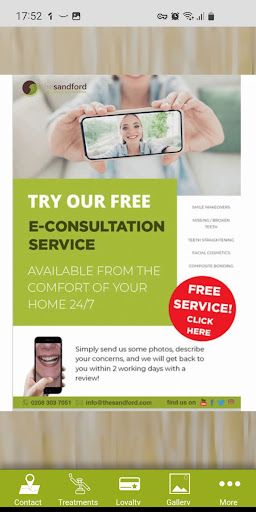 Android application The Sandford Dental Clinic screenshort