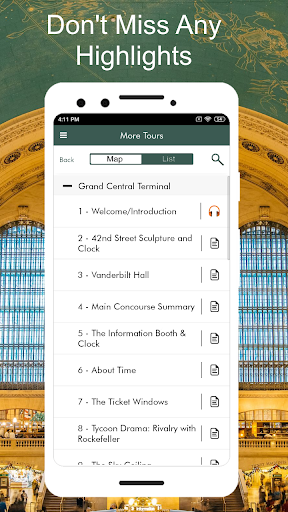 Grand Central Audio Tour Guide Screen 2