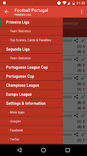 Android application Football Portugal screenshort