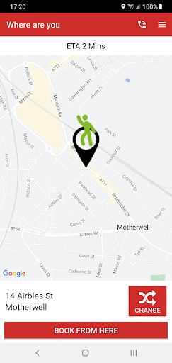 Android application Redline Cabs Motherwell screenshort