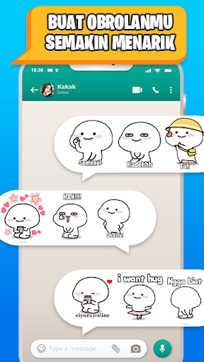 Android application Stiker Wa Pentol Bergerak 2024 screenshort