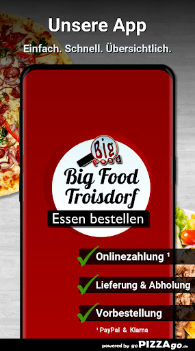 Android application Big Food Troisdorf screenshort