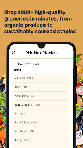 Screenshot of Misfits Market Grocery App
