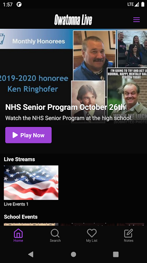 Android application Owatonna Live screenshort