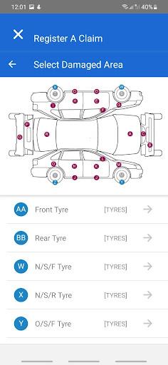 BMW Protect Insurance Claims Screen 3