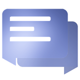 EvolveSMS Material Blur Blue icon