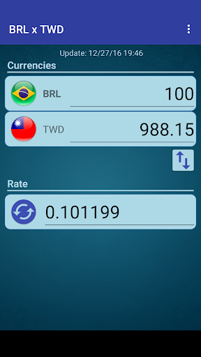 Android application BRL Real x New Taiwan Dollar screenshort