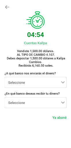 Kallpa Cambios Screen 3