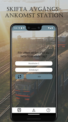 Tågförseningar - Tågersättning Screen 3