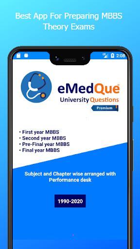 Android application eMedQue- MBBS University QBank screenshort