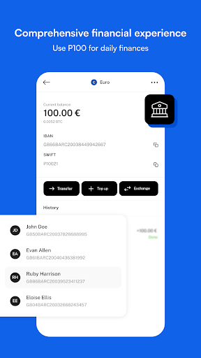 P100 - The Digital Money App Screen 2