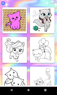 Kitty Coloring pages - Little Cats Glitter Book capturas de pantalla