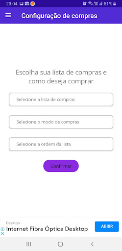 WMarket - Lista de Compras Screen 3
