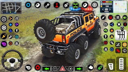 Carro Monster Truck da Polícia