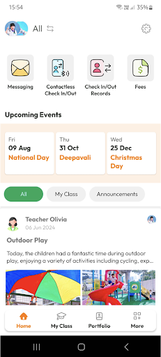 Orange Tree Parent Portal Screen 2