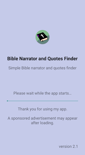 Android application Bible Narrator Quotes Finder screenshort
