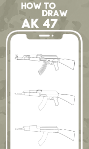 How to draw AK 47