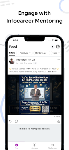 Infocareer Mentoring Hub ekran görüntüsü