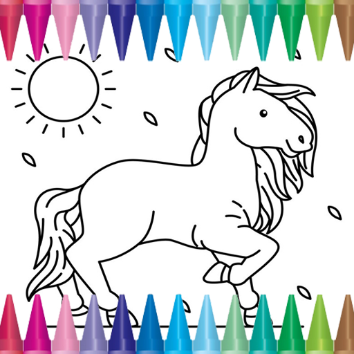 Horses Coloring Book logo