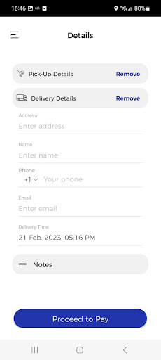 Indigo Services Delivery APP Screen 3