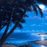Caribbean Sea Moonlight Live W icon