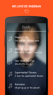 Ed Sheeran Lyrics Apk free Download for android 3