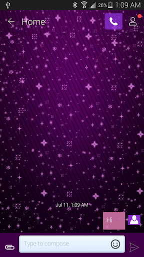 Go SMS Pro PurpleandBlack Theme