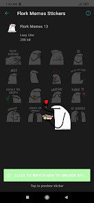 Captura de Pantalla 12 Stickers de Flork Memes para W android