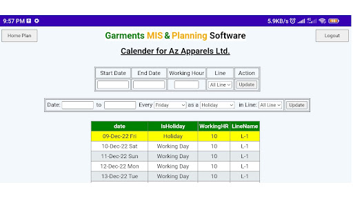 Garment Planning Screen 3