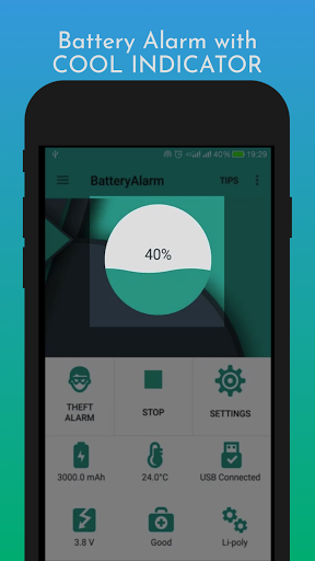 Android application Battery Alarm screenshort