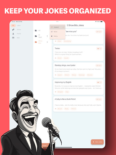 Screenshot of Stand-Up Writer: Jokes & Shows