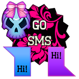 GO SMS - Glam Skullz 7 icon