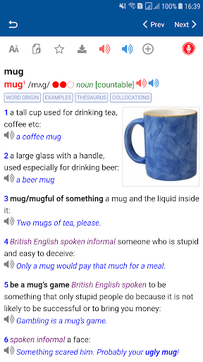 Dictionary of English LDOCE6 Screen 3