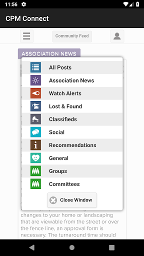Android application CPM Connect screenshort