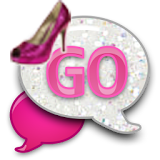 GO SMS - Pink Glitter Heels icon