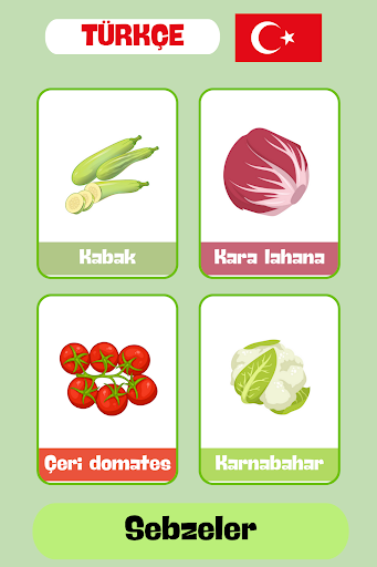 Meyveler ve Sebzeler - Türkçe Screen 2