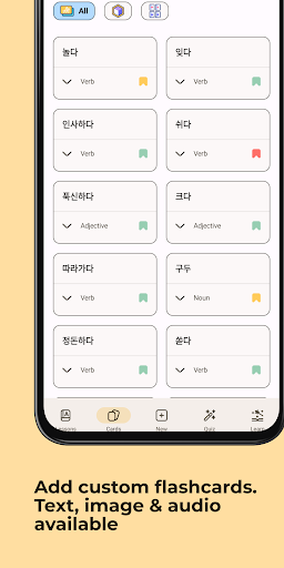 KoLearn - Learn Korean & Cards Screen 2