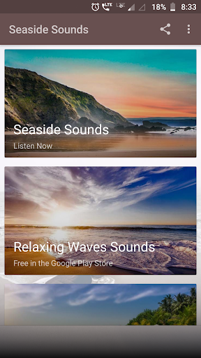 Android application Seaside Sounds screenshort