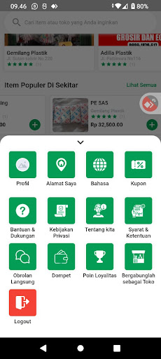 Android application Grosir Retail screenshort