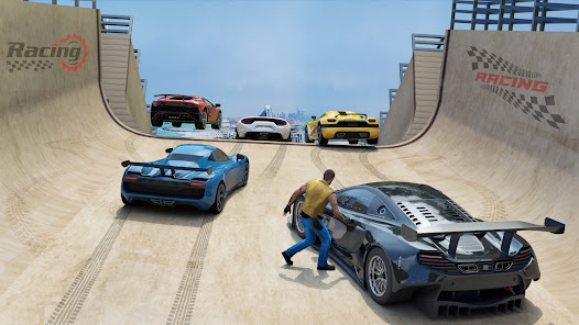 Captura de Pantalla 6 Mega Car Stunt Race 3D Game android