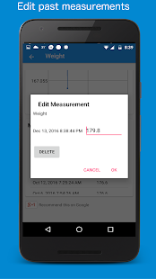 Body Measurement, Fat and Weig Screenshot