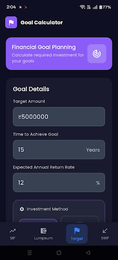Bloom – SIP Calculator