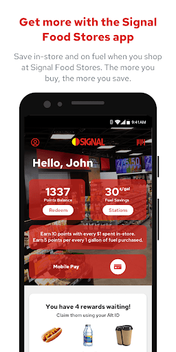 Android application Signal Go Rewards screenshort