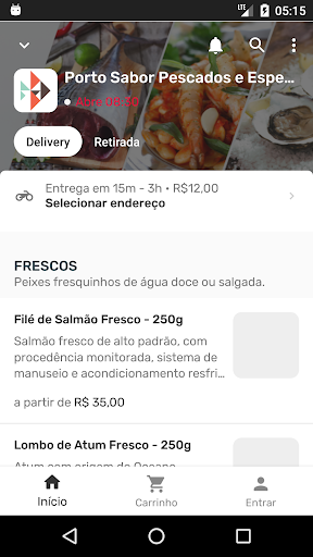 Android application Porto Sabor screenshort