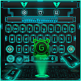 music player neon blue keyboard tech future icon
