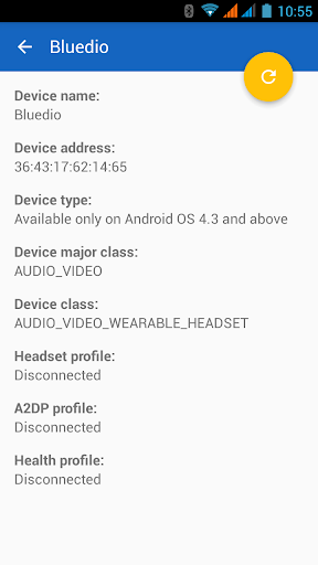 Bluetooth Device Info Screen 2