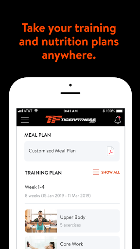 Tiger Fitness Trainer Screen 2