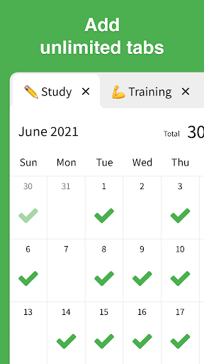 Screenshot of Check Calendar - Habit Tracker