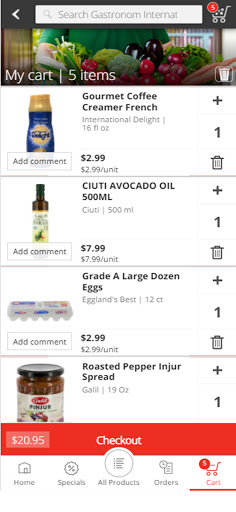 Screenshot of Gastronom Online